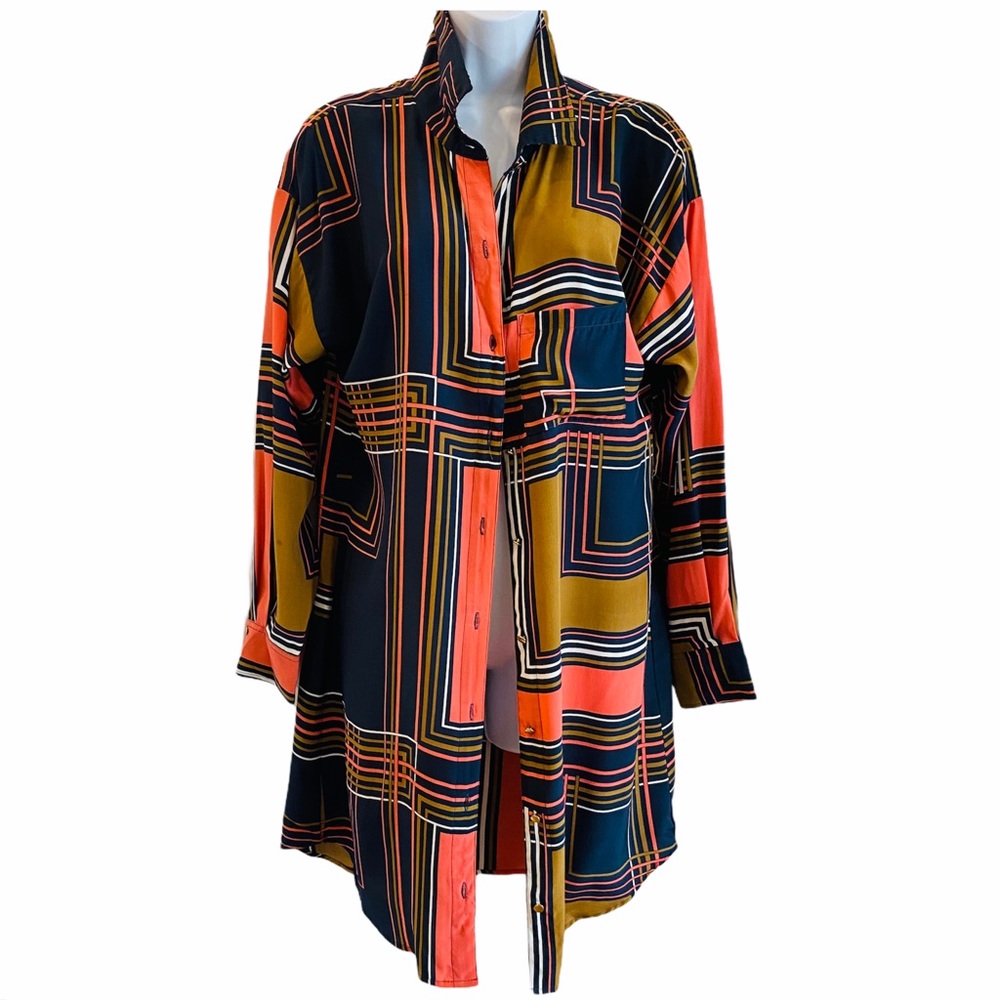 Gorgeous Charlie Jade Modern Print Pure Silk Dres